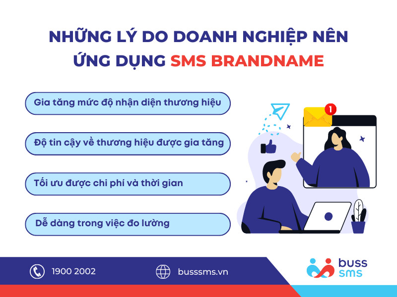 NHỮNG LÝ DO DOANH NGHIỆP NÊN ỨNG DỤNG SMS BRANDNAME CÀNG SỚM CÀNG TỐT