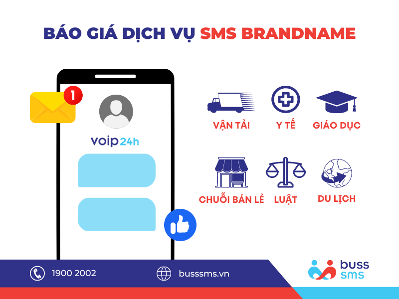 Báo giá dịch vụ SMS Brandname - Tin nhắn thương hiệu