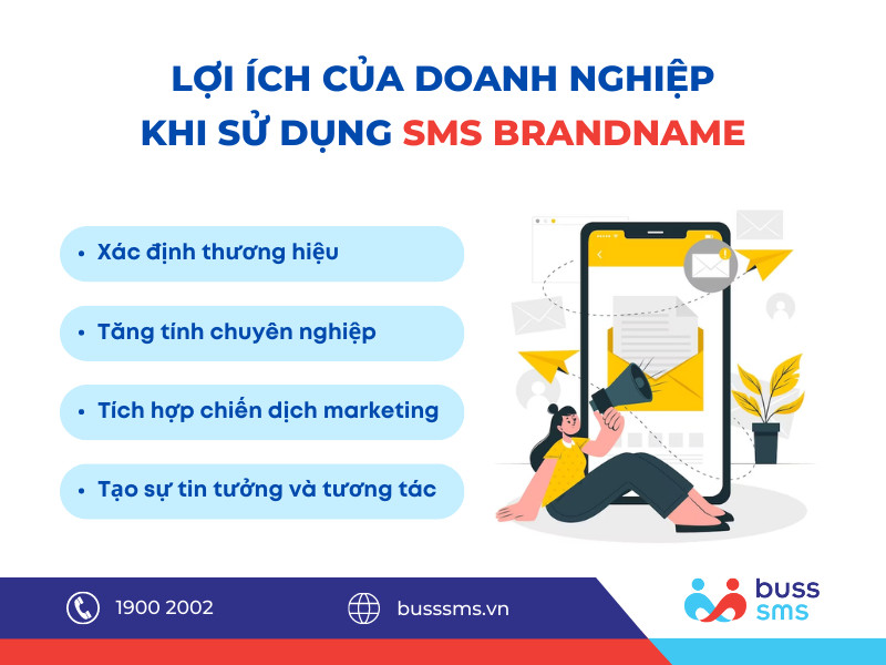 LỢI ÍCH CỦA DOANH NGHIỆP KHI SỬ DỤNG SMS BRANDNAME