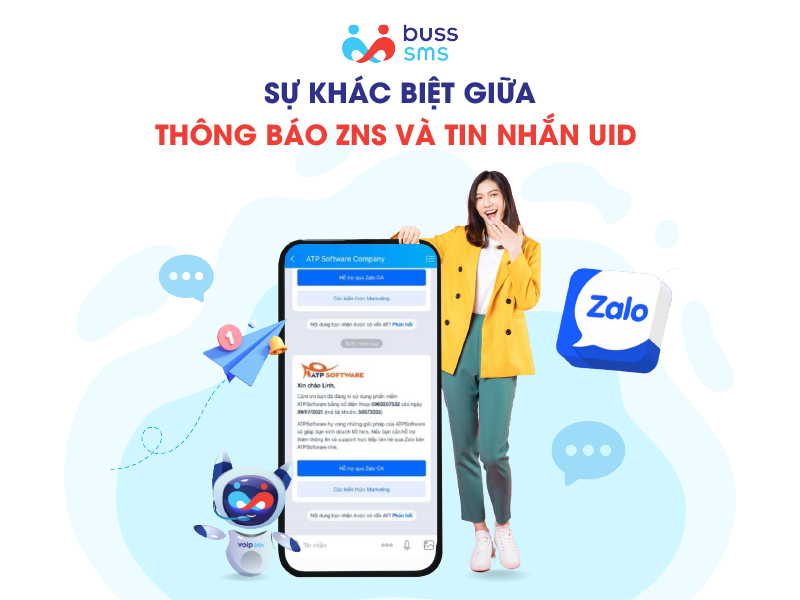 SỰ KHÁC BIỆT GIỮA THÔNG BÁO ZNS VÀ TIN NHẮN UID